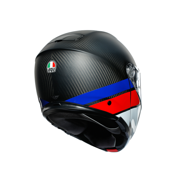 AGV Sportmodular Layer Carbon Red Blue Helmet Asian fit (FREE HEVIK HELMET BAG) - Image 5